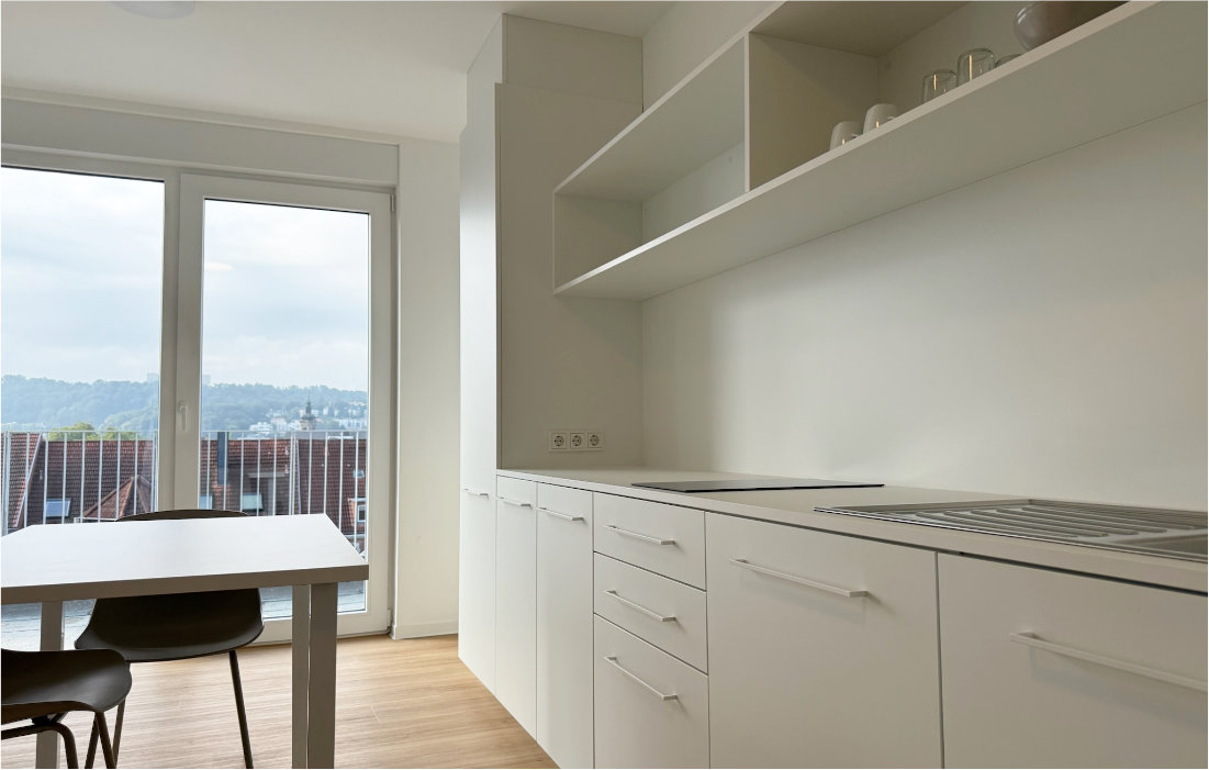 Single-Apartment im Dachgeschoss der RW63 – Innenansicht 1 von 5